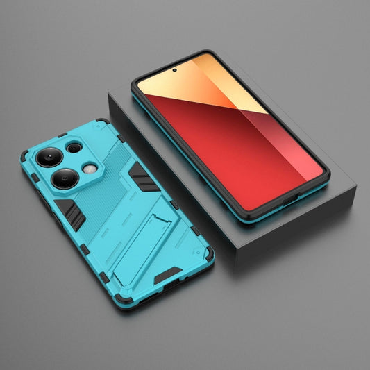 For Xiaomi Redmi Note 13 Pro 4G Global Punk Armor 2 in 1 PC + TPU Phone Case with Holder(Blue) - Xiaomi Cases by buy2fix | Online Shopping UK | buy2fix