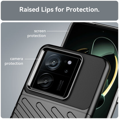 For Xiaomi 13T Thunderbolt Shockproof Soft TPU Phone Case(Black) - Xiaomi Cases by buy2fix | Online Shopping UK | buy2fix