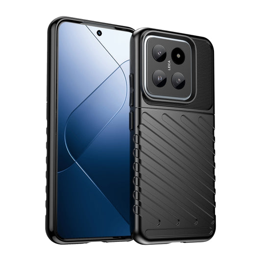 For Xiaomi 14 Thunderbolt Shockproof Soft TPU Phone Case(Black) - Xiaomi Cases by buy2fix | Online Shopping UK | buy2fix