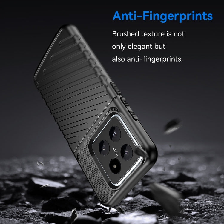 For Xiaomi 14 Thunderbolt Shockproof Soft TPU Phone Case(Black) - Xiaomi Cases by buy2fix | Online Shopping UK | buy2fix