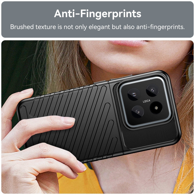 For Xiaomi 14 Thunderbolt Shockproof Soft TPU Phone Case(Black) - Xiaomi Cases by buy2fix | Online Shopping UK | buy2fix