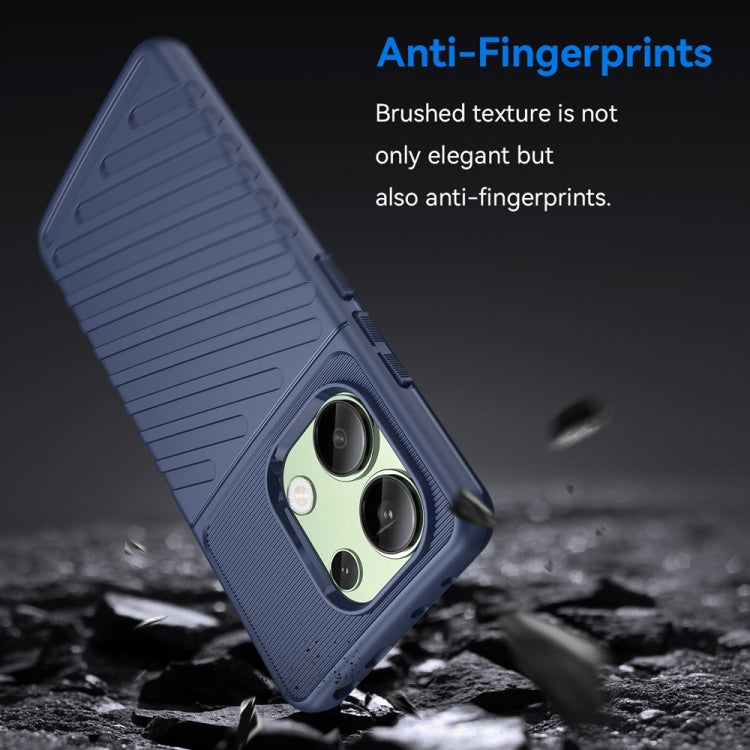 For Xiaomi Redmi Note 13 4G Thunderbolt Shockproof Soft TPU Phone Case(Blue) - Xiaomi Cases by buy2fix | Online Shopping UK | buy2fix