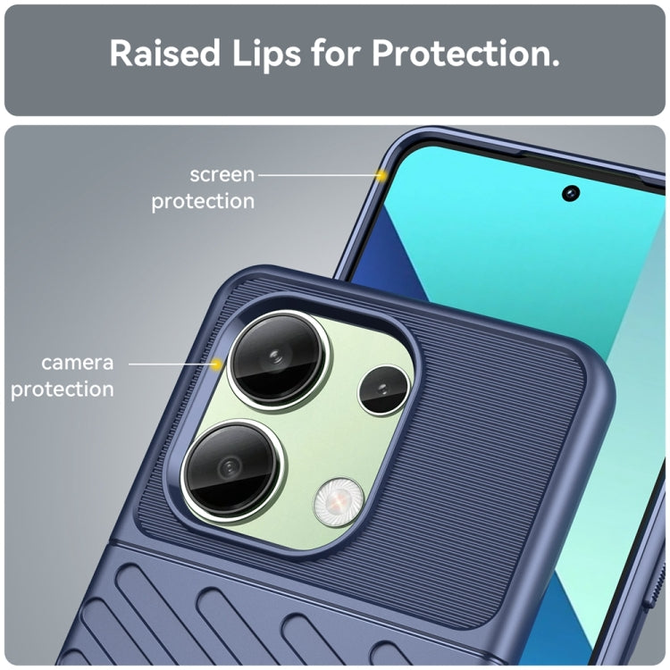 For Xiaomi Redmi Note 13 4G Thunderbolt Shockproof Soft TPU Phone Case(Blue) - Xiaomi Cases by buy2fix | Online Shopping UK | buy2fix