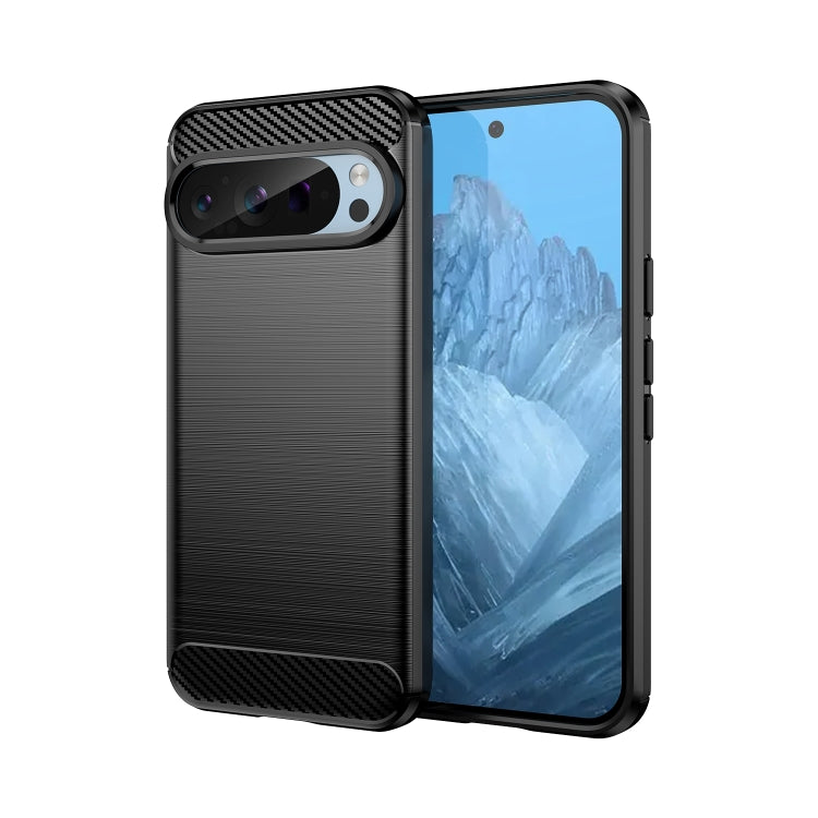 For Google Pixel 9 Carbon Fiber Brushed Texture TPU Phone Case(Black) by buy2fix