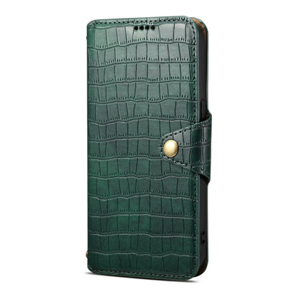 For Samsung Galaxy A13 5G Denior Crocodile Texture Oil Edge Leather Phone Case(Green) - Galaxy Phone Cases by Denior | Online Shopping UK | buy2fix