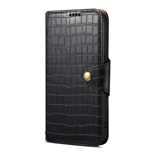 For Samsung Galaxy S23 Ultra 5G Denior Crocodile Texture Oil Edge Leather Phone Case(Black) - Galaxy S23 Ultra 5G Cases by Denior | Online Shopping UK | buy2fix