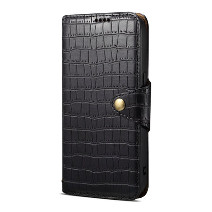 For Samsung Galaxy A05 Denior Crocodile Texture Oil Edge Leather Phone Case(Black) - Galaxy Phone Cases by Denior | Online Shopping UK | buy2fix
