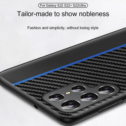 For Samsung Galaxy S25 5G Ultra-thin Carbon Fiber Texture Splicing Phone Case(Red) by buy2fix