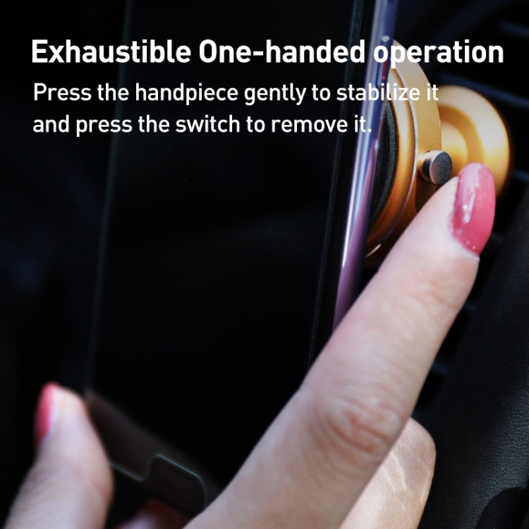 Exhaust Suction Cup 360 Rotating Car Air Outlet Mobile Phone Holder(Gold) by buy2fix