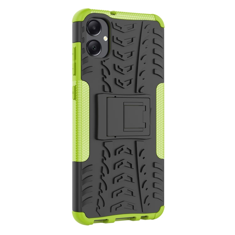 For Samsung Galaxy A05 4G Tire Texture TPU + PC Phone Case with Holder(Green) by buy2fix