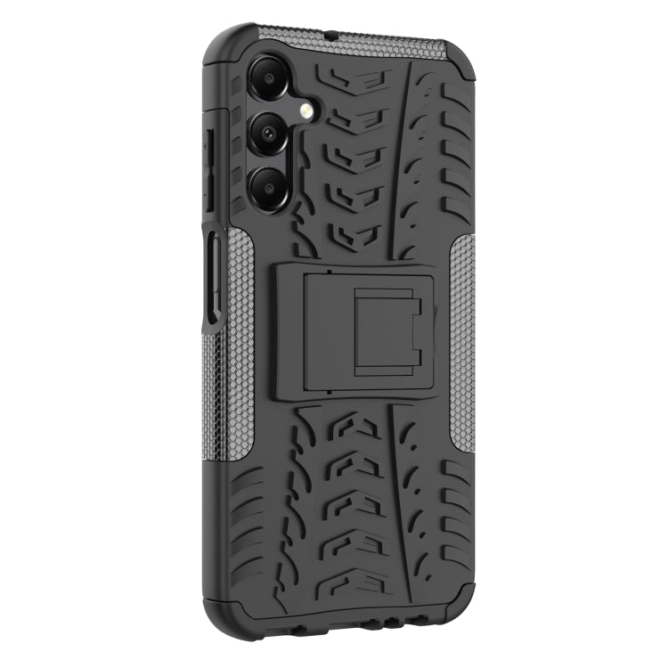 For Samsung Galaxy A15 Tire Texture TPU + PC Phone Case with Holder(Black) by buy2fix