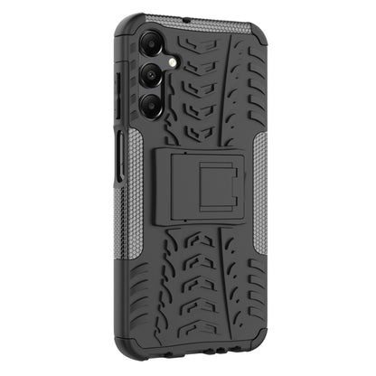 For Samsung Galaxy A15 Tire Texture TPU + PC Phone Case with Holder(Black) by buy2fix