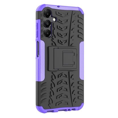 For Samsung Galaxy A15 Tire Texture TPU + PC Phone Case with Holder(Purple) by buy2fix