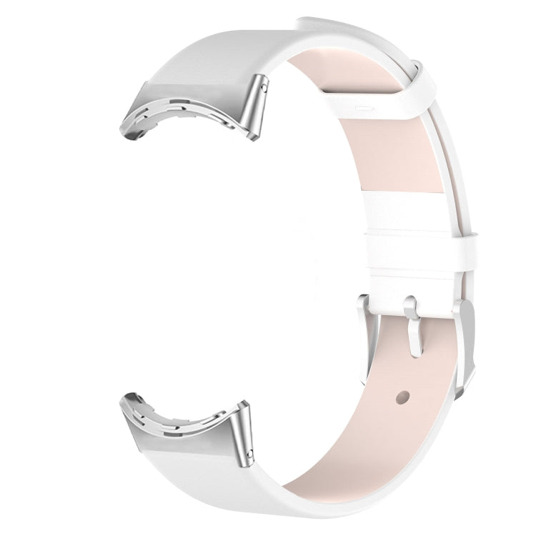 For Google Pixel Watch 2 / Pixel Watch Leather Watch Band(White) - Watch Bands by buy2fix | Online Shopping UK | buy2fix