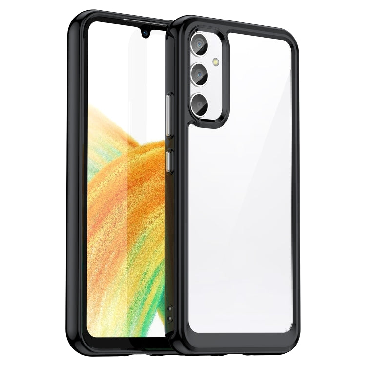 For Samsung Galaxy A25 5G Colorful Series Acrylic Hybrid TPU Phone Case(Black) by buy2fix