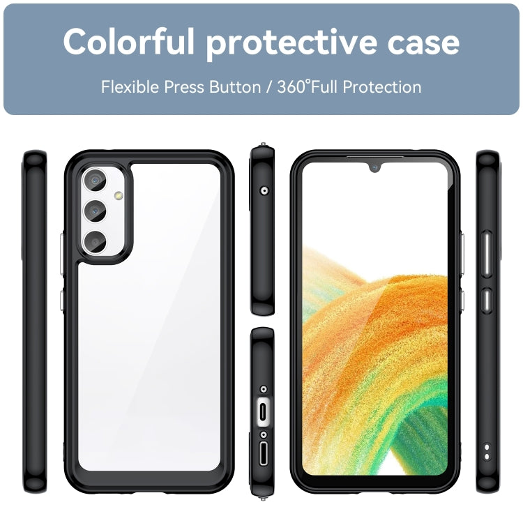 For Samsung Galaxy A25 5G Colorful Series Acrylic Hybrid TPU Phone Case(Black) by buy2fix