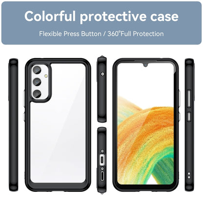 For Samsung Galaxy A25 5G Colorful Series Acrylic Hybrid TPU Phone Case(Black) by buy2fix