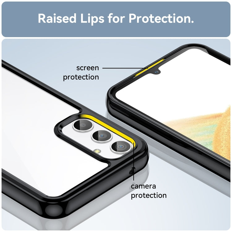 For Samsung Galaxy A25 5G Colorful Series Acrylic Hybrid TPU Phone Case(Black) by buy2fix