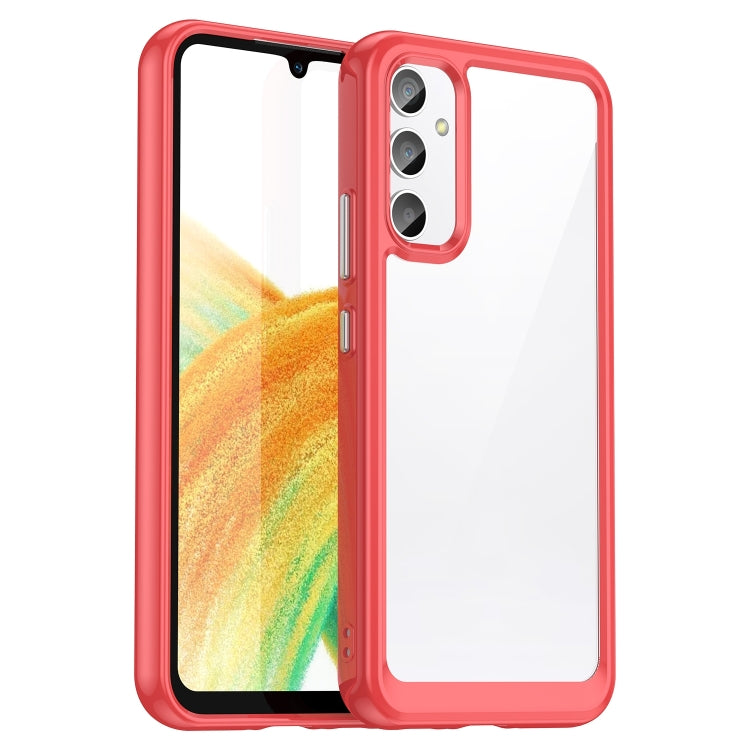 For Samsung Galaxy A25 5G Colorful Series Acrylic Hybrid TPU Phone Case(Red) by buy2fix