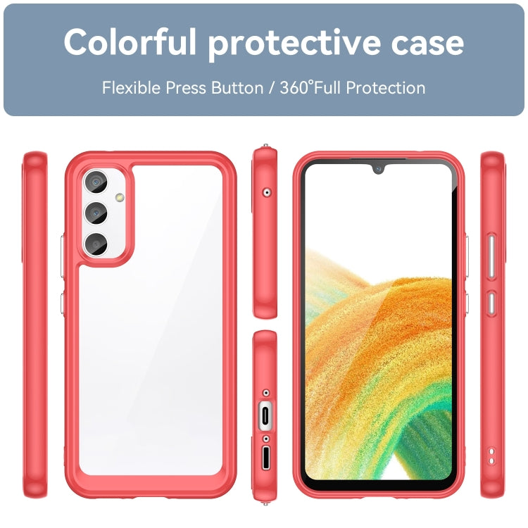 For Samsung Galaxy A25 5G Colorful Series Acrylic Hybrid TPU Phone Case(Red) by buy2fix