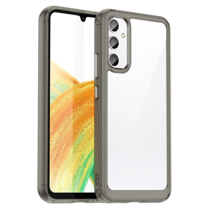 For Samsung Galaxy A25 5G Colorful Series Acrylic Hybrid TPU Phone Case(Transparent Grey) by buy2fix