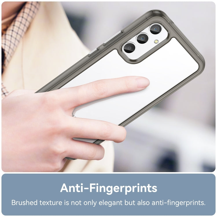 For Samsung Galaxy A25 5G Colorful Series Acrylic Hybrid TPU Phone Case(Transparent Grey) by buy2fix