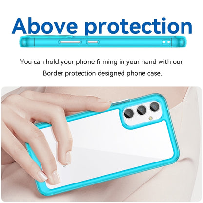 For Samsung Galaxy A25 5G Colorful Series Acrylic Hybrid TPU Phone Case(Transparent Blue) by buy2fix