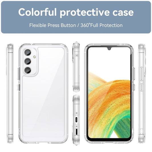 For Samsung Galaxy A25 5G Colorful Series Acrylic Hybrid TPU Phone Case(Transparent) by buy2fix