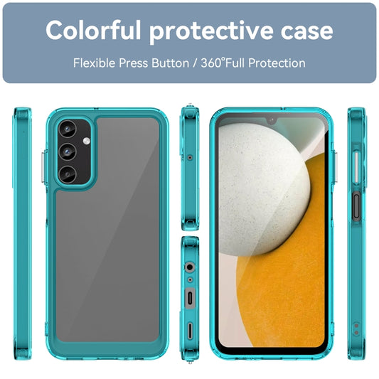 For Samsung Galaxy A05s Colorful Series Acrylic Hybrid TPU Phone Case(Transparent Blue) by buy2fix