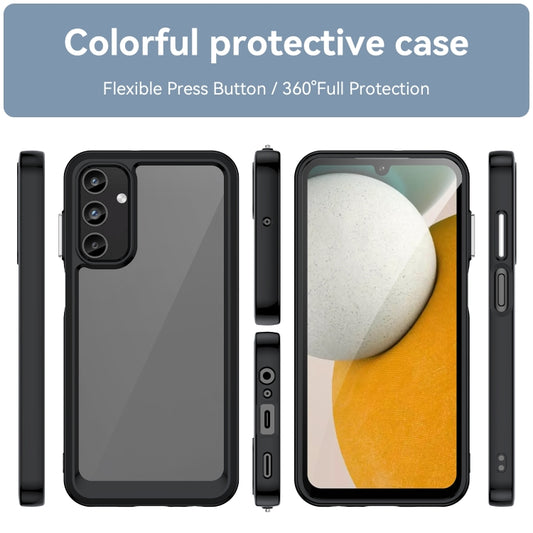 For Samsung Galaxy A15 Colorful Series Acrylic Hybrid TPU Phone Case(Black) by buy2fix
