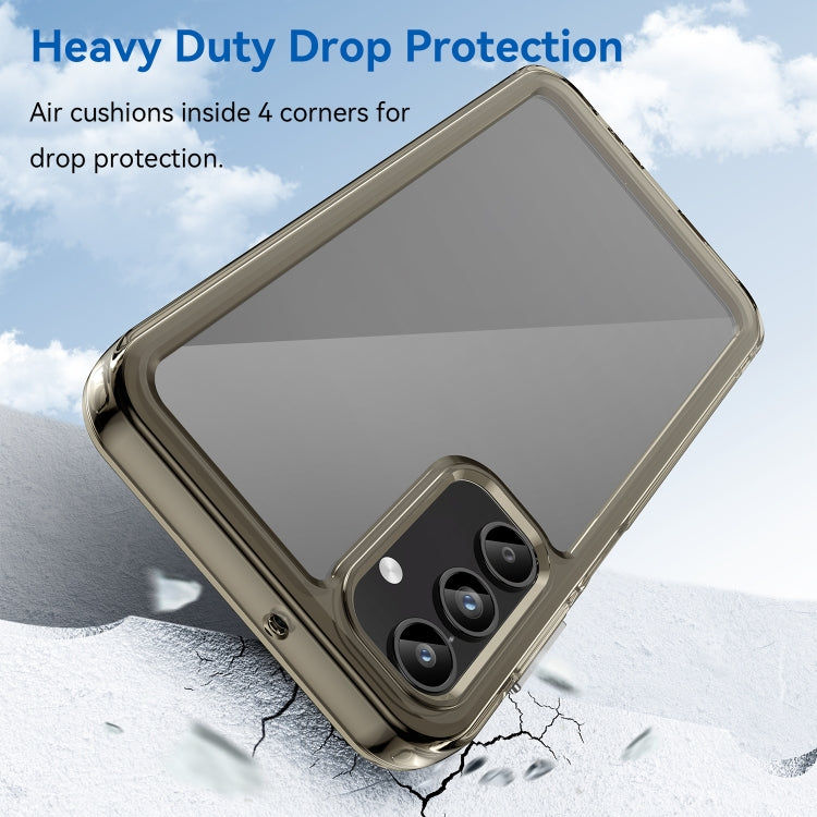 For Samsung Galaxy A15 Colorful Series Acrylic Hybrid TPU Phone Case(Transparent Grey) by buy2fix
