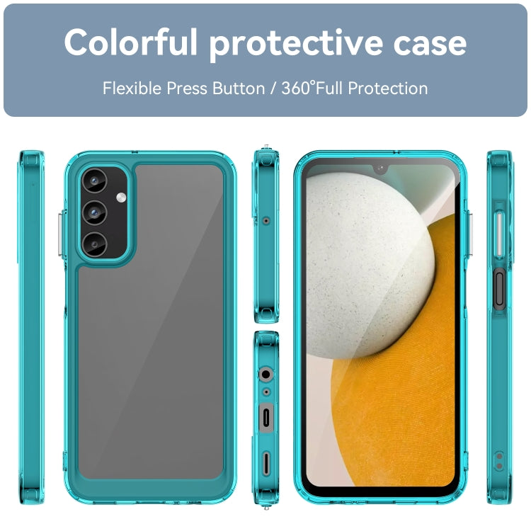 For Samsung Galaxy A15 Colorful Series Acrylic Hybrid TPU Phone Case(Transparent Blue) by buy2fix