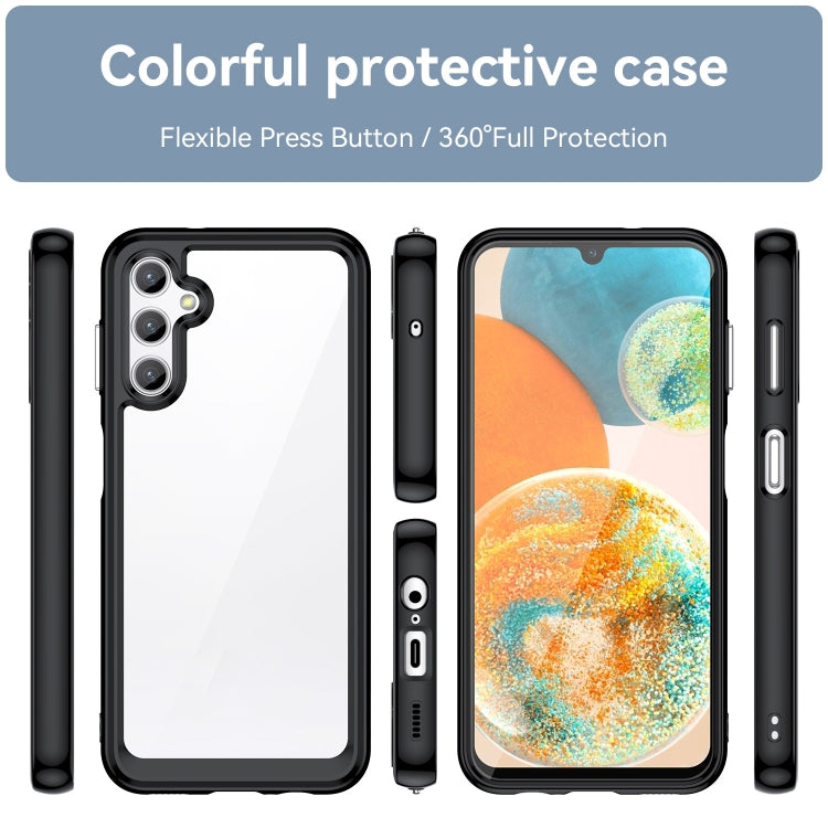 For Samsung Galaxy Jump 3 Colorful Series Acrylic Hybrid TPU Phone Case(Black) by buy2fix