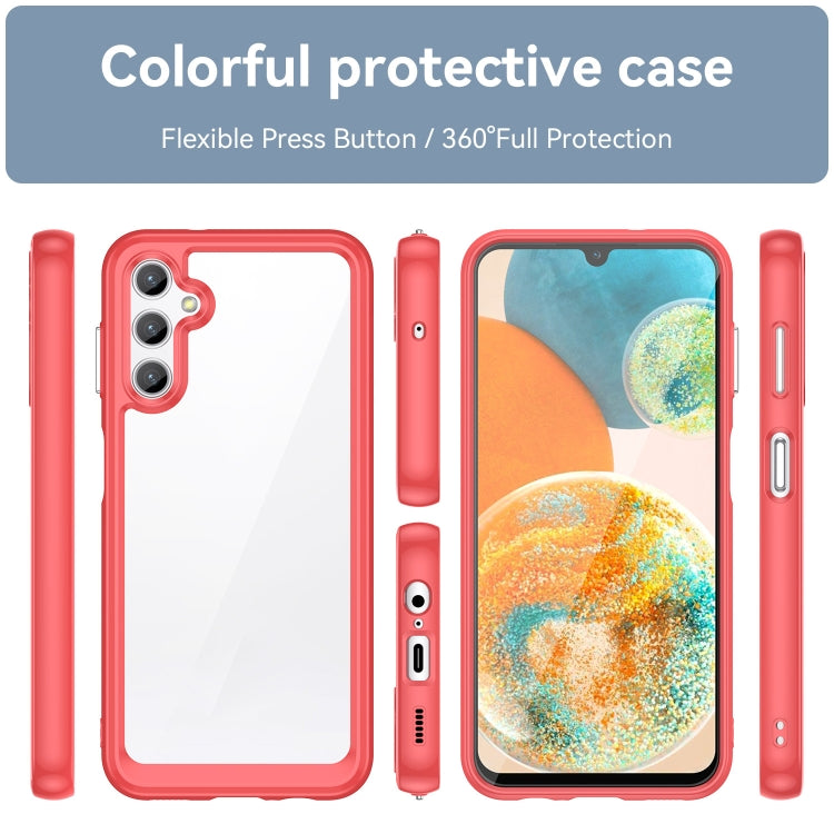 For Samsung Galaxy Jump 3 Colorful Series Acrylic Hybrid TPU Phone Case(Red) by buy2fix