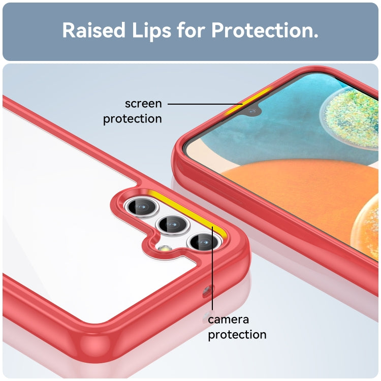 For Samsung Galaxy Jump 3 Colorful Series Acrylic Hybrid TPU Phone Case(Red) by buy2fix