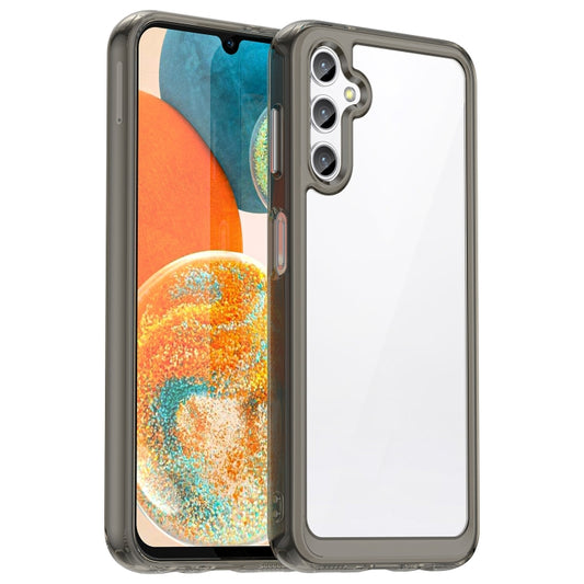 For Samsung Galaxy Jump 3 Colorful Series Acrylic Hybrid TPU Phone Case(Transparent Grey) by buy2fix