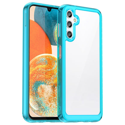 For Samsung Galaxy Jump 3 Colorful Series Acrylic Hybrid TPU Phone Case(Transparent Blue) by buy2fix