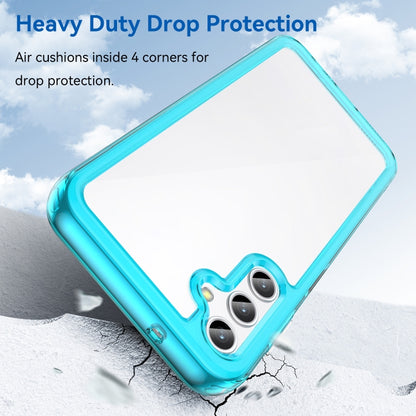 For Samsung Galaxy Jump 3 Colorful Series Acrylic Hybrid TPU Phone Case(Transparent Blue) by buy2fix