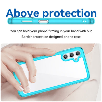 For Samsung Galaxy Jump 3 Colorful Series Acrylic Hybrid TPU Phone Case(Transparent Blue) by buy2fix