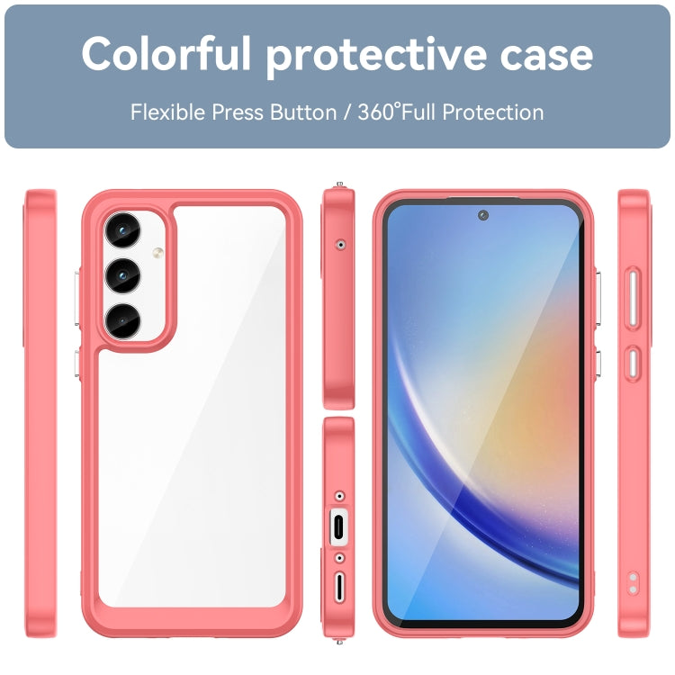For Samsung Galaxy A35 Colorful Series Acrylic Hybrid TPU Phone Case(Red) by buy2fix