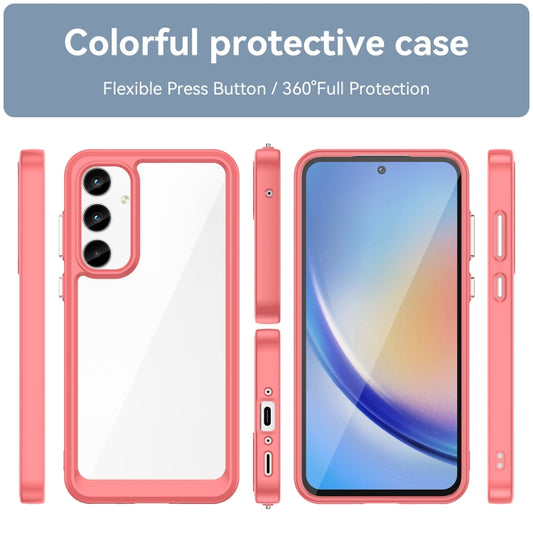 For Samsung Galaxy A35 Colorful Series Acrylic Hybrid TPU Phone Case(Red) by buy2fix