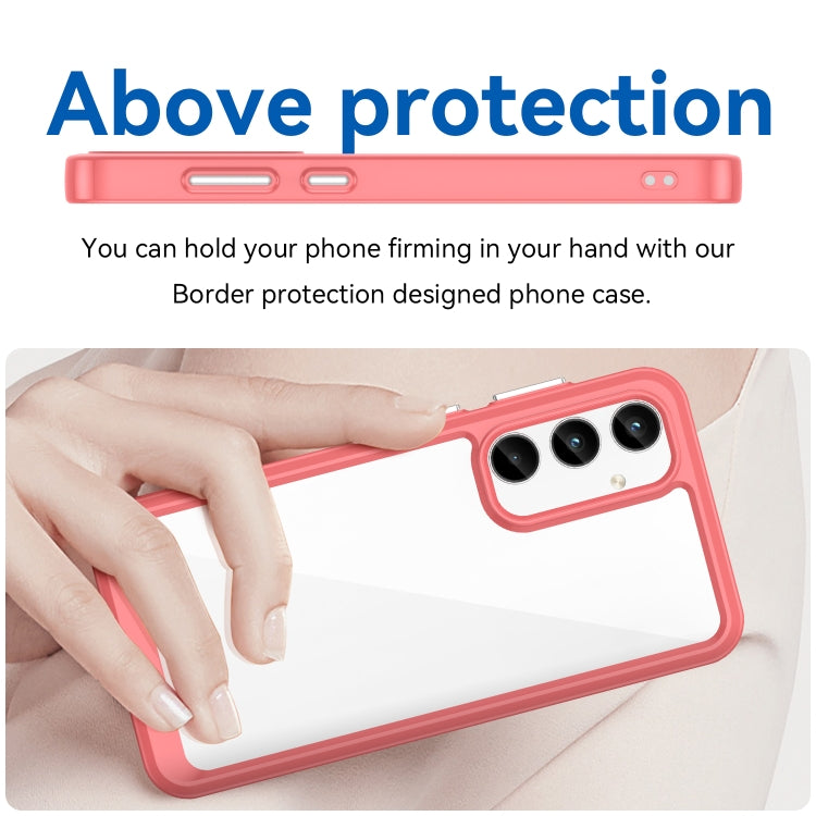 For Samsung Galaxy A35 Colorful Series Acrylic Hybrid TPU Phone Case(Red) by buy2fix