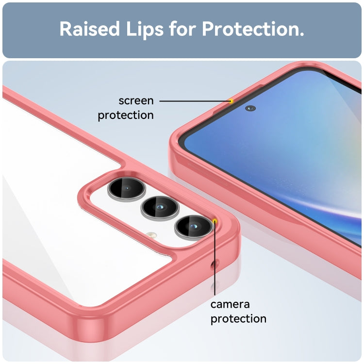 For Samsung Galaxy A35 Colorful Series Acrylic Hybrid TPU Phone Case(Red) by buy2fix