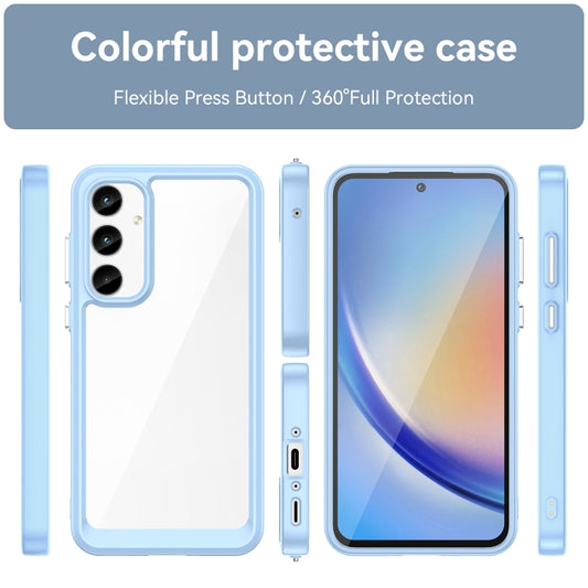 For Samsung Galaxy A35 Colorful Series Acrylic Hybrid TPU Phone Case(Blue) by buy2fix