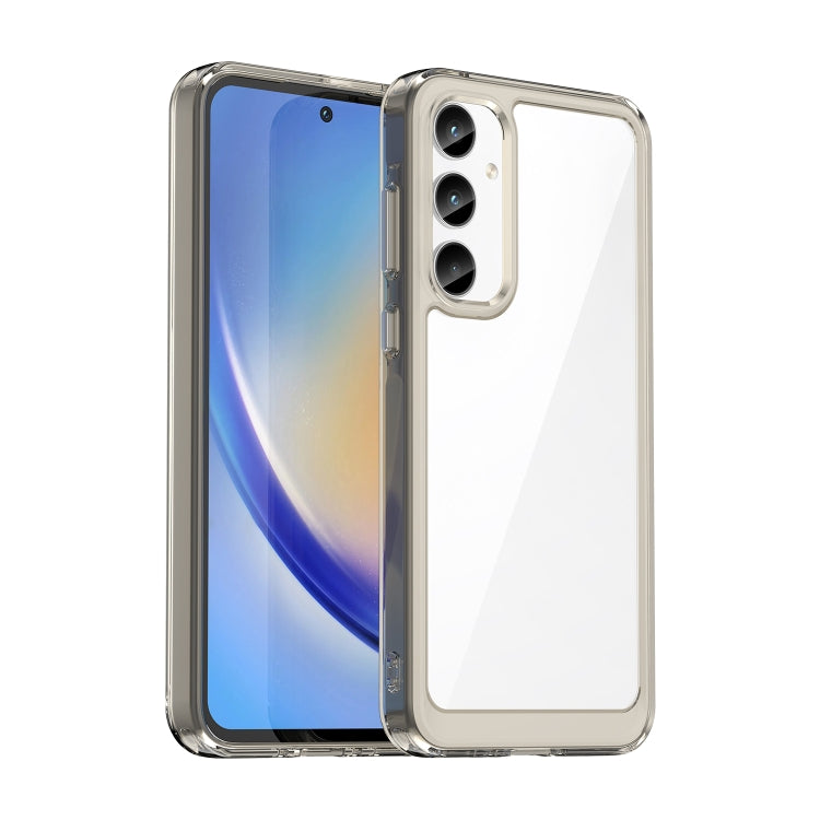 For Samsung Galaxy A35 Colorful Series Acrylic Hybrid TPU Phone Case(Transparent Grey) by buy2fix
