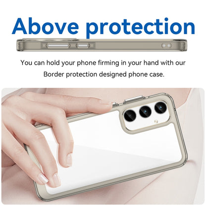 For Samsung Galaxy A35 Colorful Series Acrylic Hybrid TPU Phone Case(Transparent Grey) by buy2fix