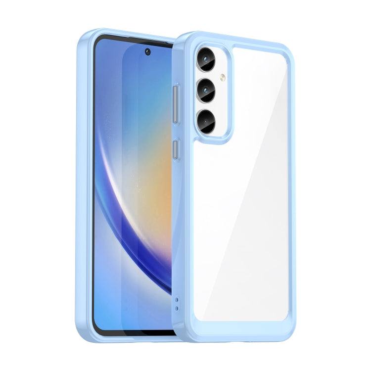 For Samsung Galaxy A55 Colorful Series Acrylic Hybrid TPU Phone Case(Blue) by buy2fix