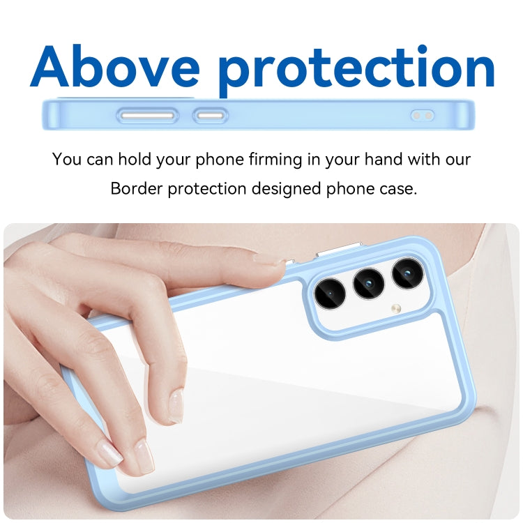 For Samsung Galaxy A55 Colorful Series Acrylic Hybrid TPU Phone Case(Blue) by buy2fix