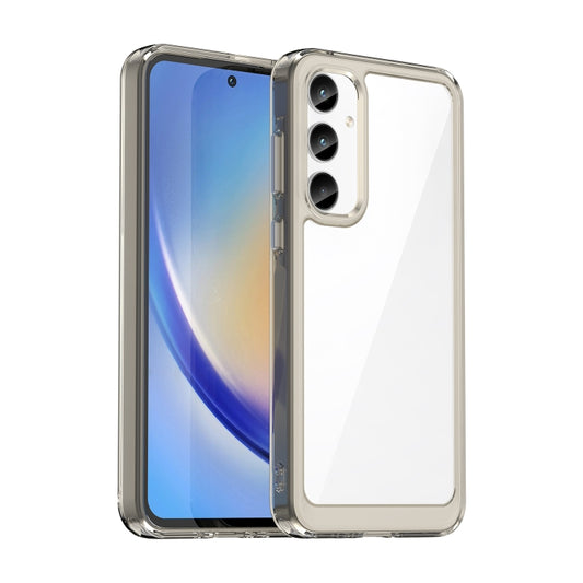 For Samsung Galaxy A55 Colorful Series Acrylic Hybrid TPU Phone Case(Transparent Grey) by buy2fix