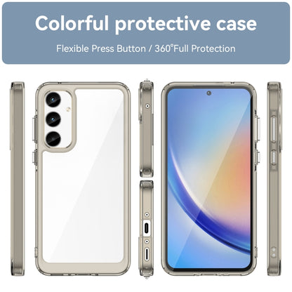 For Samsung Galaxy A55 Colorful Series Acrylic Hybrid TPU Phone Case(Transparent Grey) by buy2fix